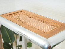 Load image into Gallery viewer, Milo Baughman Design Institute Tubular Chrome Caned Etagere Bookshelf Display
