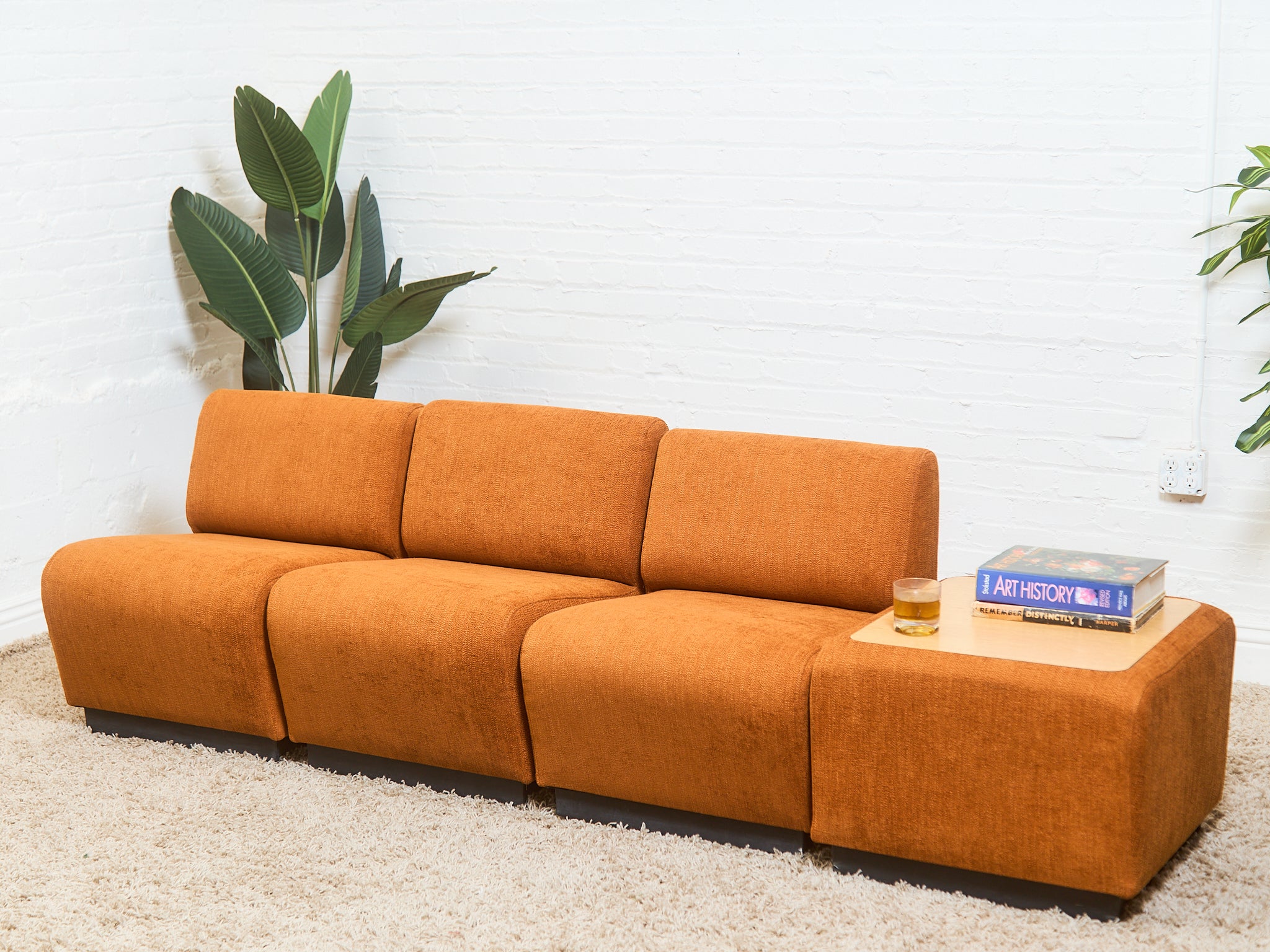 Crushed Orange 🍊 1960's Reupholstered Sofa – Sunbeam Vintage