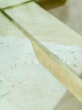 Load image into Gallery viewer, 1970s Artedi Travertine and Brass Coffee Table With Glass Top Made in Italy
