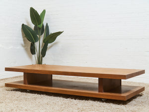 Long Wood Low Profile Coffee Table