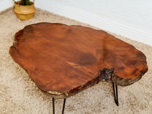 Load image into Gallery viewer, Organic Burl Slab Coffee Table with Hairpin Legs
