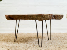 Load image into Gallery viewer, Organic Burl Slab Coffee Table with Hairpin Legs
