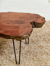 Load image into Gallery viewer, Organic Burl Slab Coffee Table with Hairpin Legs
