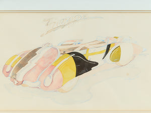 Watercolor Concept Car Illustration “Europa” by M. Rogers