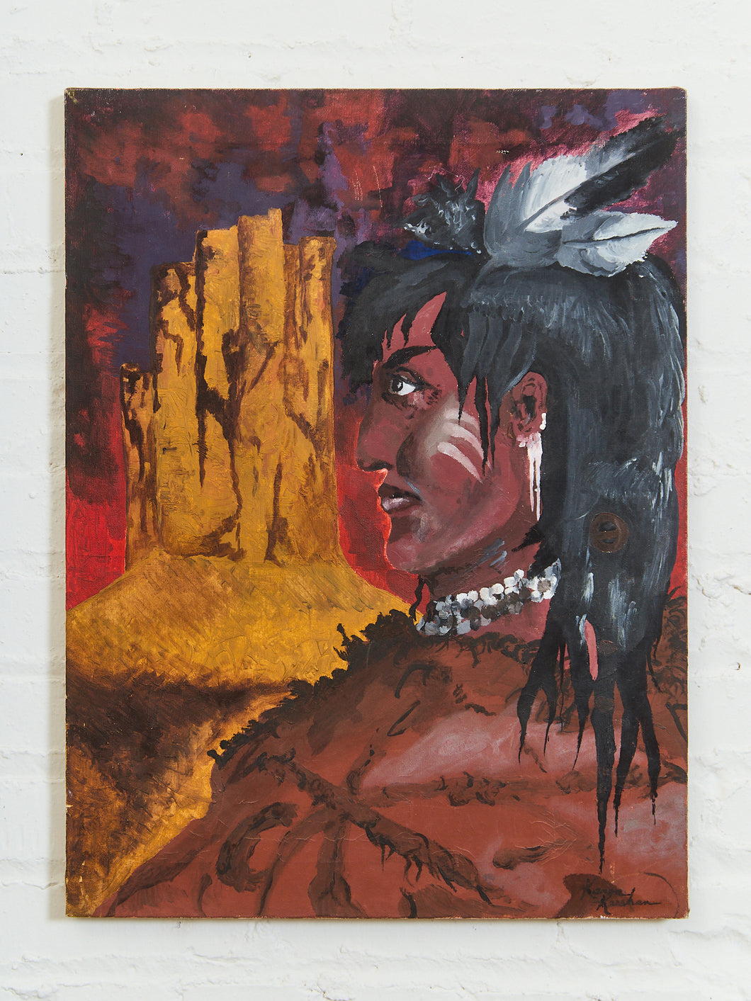 Warrior Portrait with Feathers
