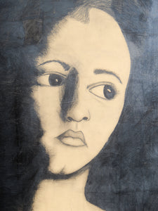 Portrait on Masonite done with pencil