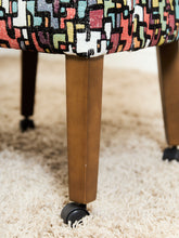 Load image into Gallery viewer, Set of Mid-Century Barrel Arm Chairs in Abstract Upholstery
