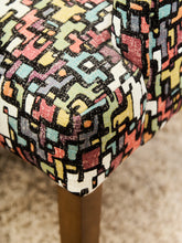Load image into Gallery viewer, Set of Mid-Century Barrel Arm Chairs in Abstract Upholstery
