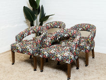 Load image into Gallery viewer, Set of Mid-Century Barrel Arm Chairs in Abstract Upholstery
