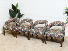 Load image into Gallery viewer, Set of Mid-Century Barrel Arm Chairs in Abstract Upholstery
