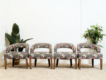 Load image into Gallery viewer, Set of Mid-Century Barrel Arm Chairs in Abstract Upholstery
