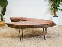 Load image into Gallery viewer, Burlwood Mid Century Coffee Table with Hairpin legs

