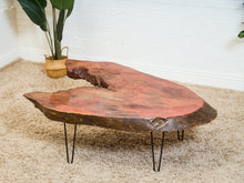 Load image into Gallery viewer, Burlwood Mid Century Coffee Table with Hairpin legs
