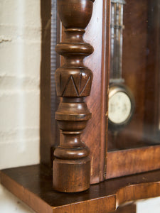 Antique Wall Clock Hamburg German Wood Case Top Bell Project Repair