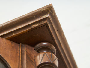 Antique Wall Clock Hamburg German Wood Case Top Bell Project Repair