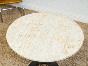 Cyclone Dining Table with Traventine Top