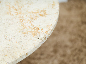 Cyclone Dining Table with Traventine Top