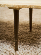 Load image into Gallery viewer, Travertine Mid Century Coffee Table
