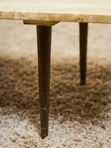 Travertine Mid Century Coffee Table