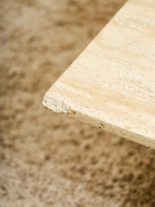 Travertine Mid Century Coffee Table