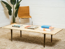 Load image into Gallery viewer, Travertine Mid Century Coffee Table
