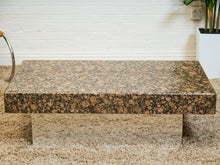 Load image into Gallery viewer, Post Modern Granite Coffee Table with Chrome Pedestal Base
