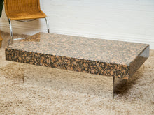 Load image into Gallery viewer, Post Modern Granite Coffee Table with Chrome Pedestal Base
