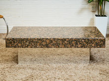 Load image into Gallery viewer, Post Modern Granite Coffee Table with Chrome Pedestal Base
