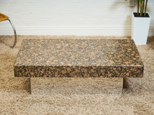 Load image into Gallery viewer, Post Modern Granite Coffee Table with Chrome Pedestal Base
