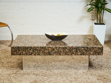 Load image into Gallery viewer, Post Modern Granite Coffee Table with Chrome Pedestal Base
