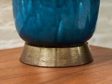 Load image into Gallery viewer, Studio Pottery Glazed Blue Lamp
