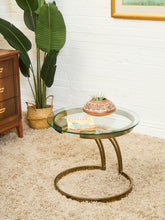 Load image into Gallery viewer, Brass 1970’s Side Table
