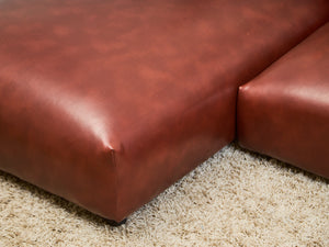 Low profile 70’s Style Cantina Leather Sofa
