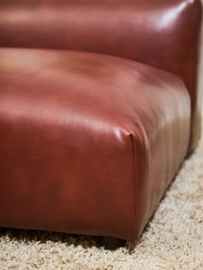 Low profile 70’s Style Cantina Leather Sofa