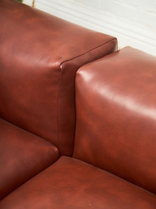 Low profile 70’s Style Cantina Leather Sofa