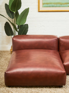 Low profile 70’s Style Cantina Leather Sofa