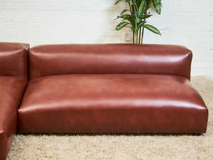 Low profile 70’s Style Cantina Leather Sofa
