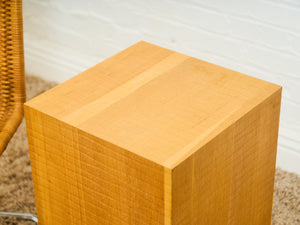 Blonde Pedestal Table with Plinth base