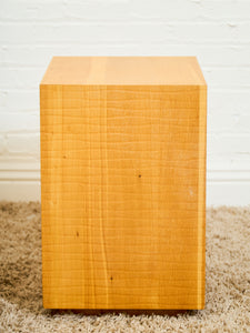 Blonde Pedestal Table with Plinth base