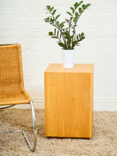 Load image into Gallery viewer, Blonde Pedestal Table with Plinth base
