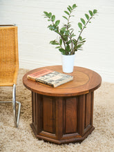 Load image into Gallery viewer, 1970’s Round End Table with Storage
