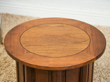 Load image into Gallery viewer, 1970’s Round End Table with Storage
