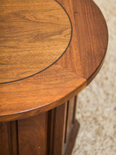 Load image into Gallery viewer, 1970’s Round End Table with Storage
