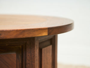1970’s Round End Table with Storage