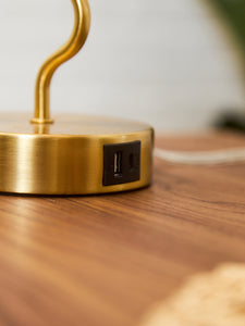 Squiggly Gold Lamp