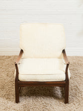 Load image into Gallery viewer, Mid-Century Walnut Lounge Chair with Asian-Inspired Arms Craftsmen
