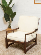 Load image into Gallery viewer, Mid-Century Walnut Lounge Chair with Asian-Inspired Arms Craftsmen
