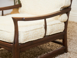 Mid-Century Walnut Lounge Chair with Asian-Inspired Arms Craftsmen