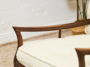 Mid-Century Walnut Lounge Chair with Asian-Inspired Arms Craftsmen