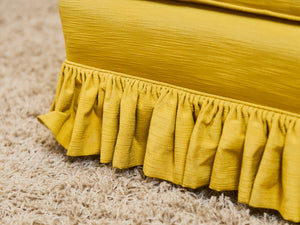 Vintage Channel-Back Slipper Chair in Goldenrod